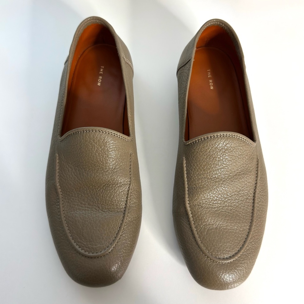 THE ROW Pebbled Leather Loafers - Picture 3 of 6